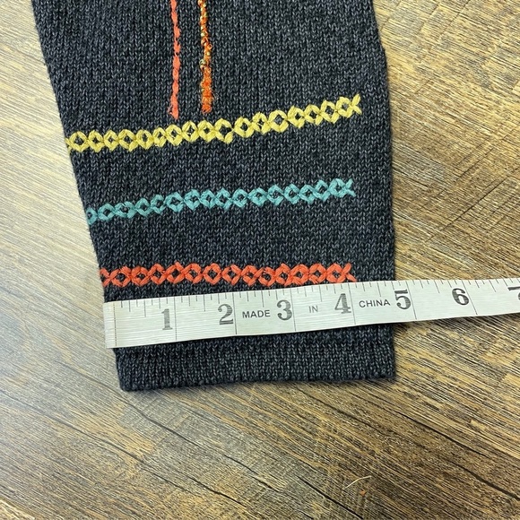 VTG 90s Chicos Embroidered Floral Artsy Hippie Cardigan Sweater Women 2 Large 12 - Picture 9 of 11